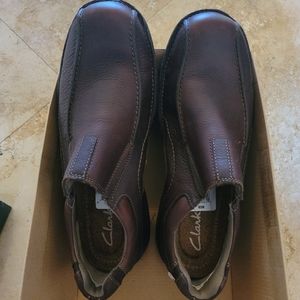 Clarks Slip In Brown Shoes